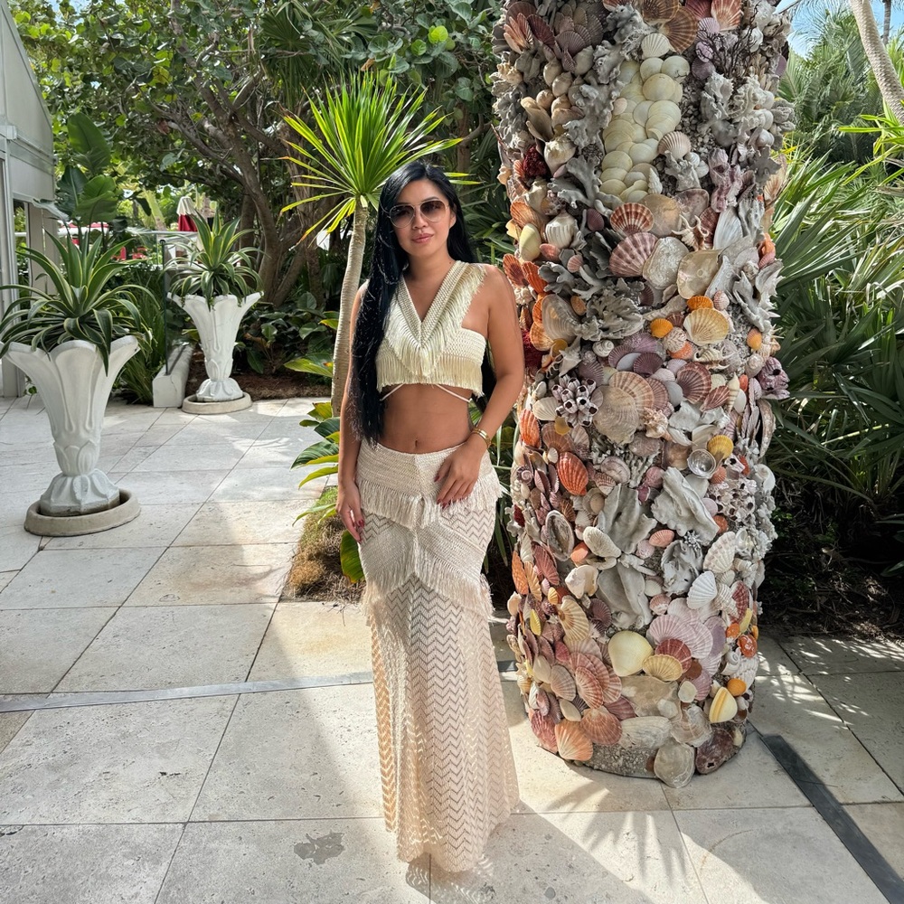 Elegant Cream Two-Piece Set